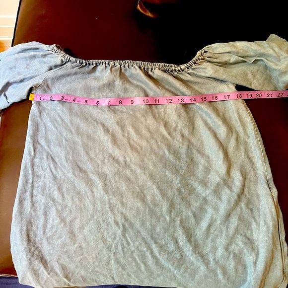 Zara Woman Soft Off The Shoulder Denim Dress - Picture 6 of 7